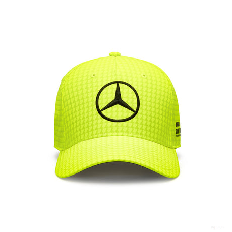 Mercedes baseball cap, Lewis Hamilton, kids, neon yellow, 2023 - FansBRANDS®