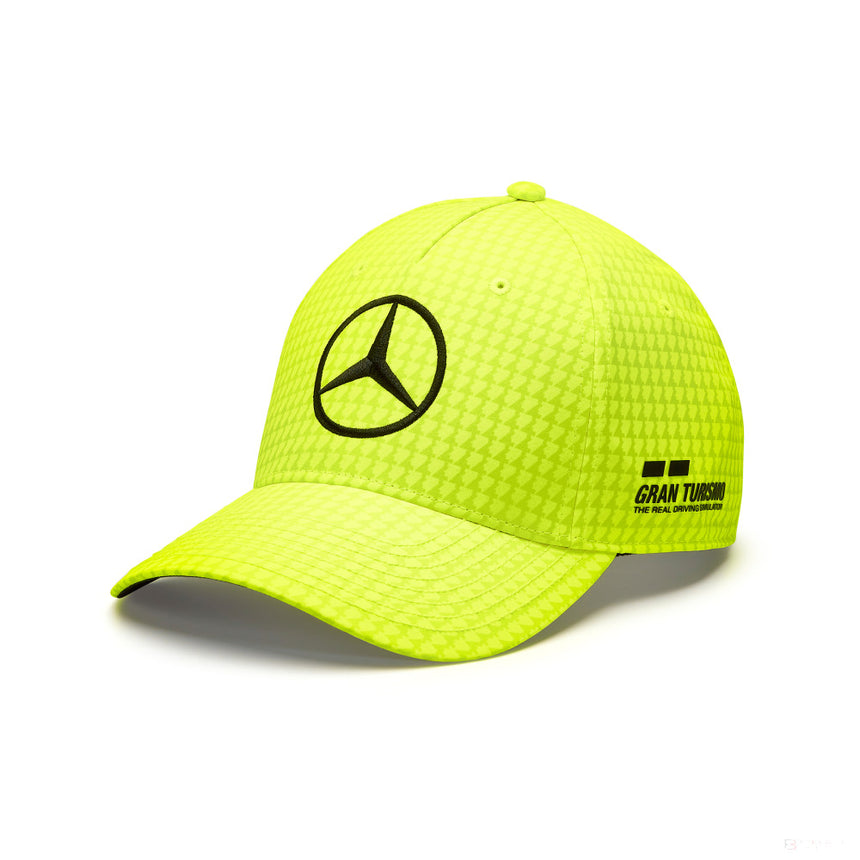Mercedes baseball cap, Lewis Hamilton, kids, neon yellow, 2023 - FansBRANDS®