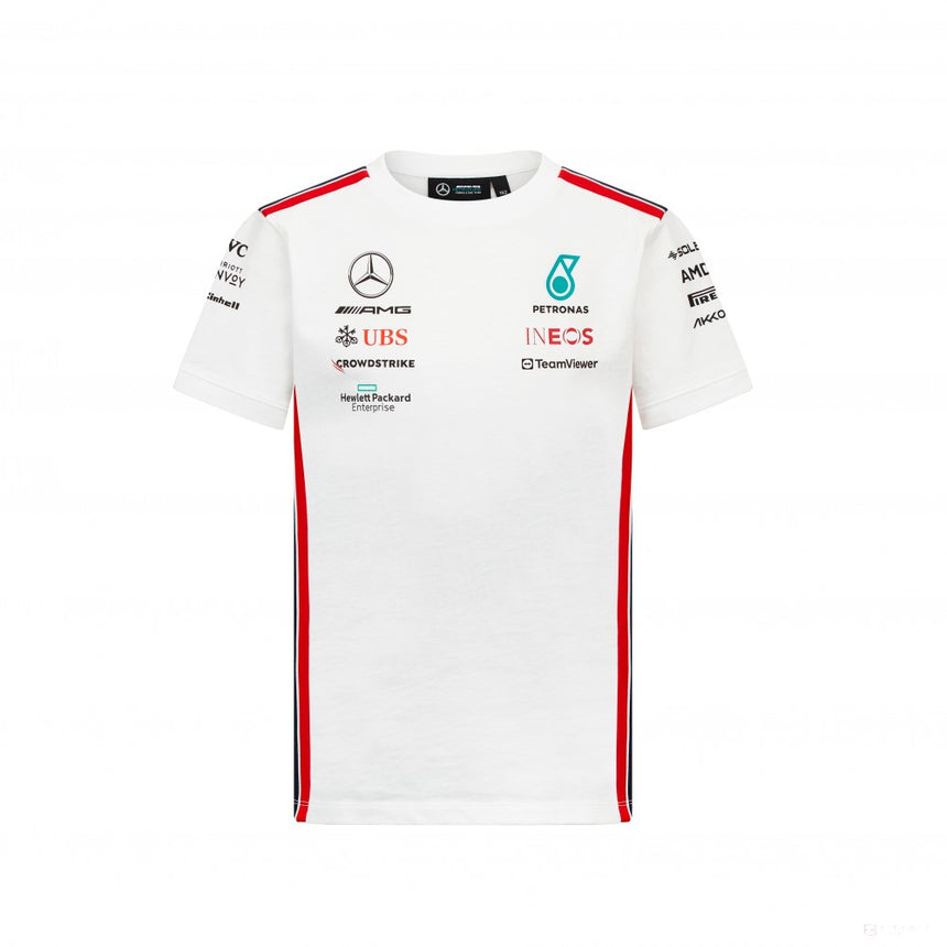 Mercedes t-shirt, team, driver, kids, white, 2023 - FansBRANDS®