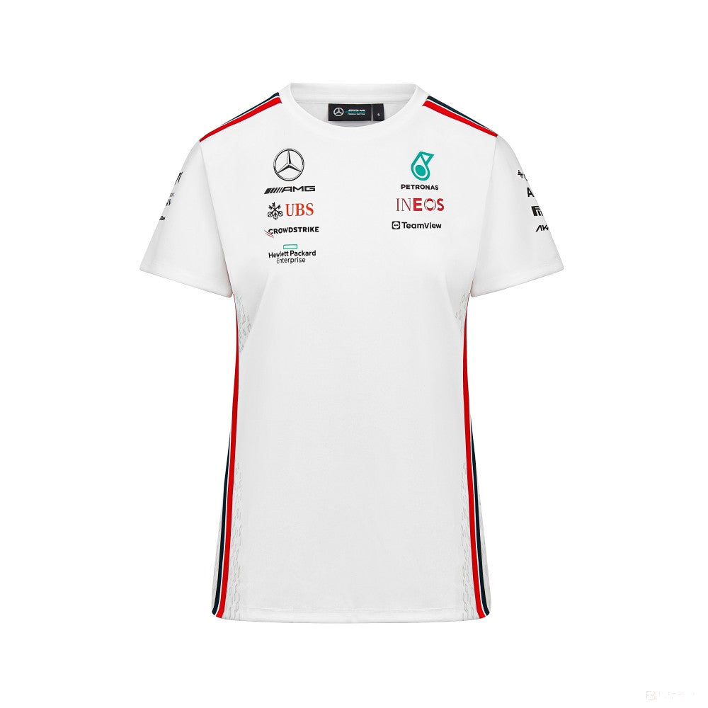 Mercedes t-shirt, driver, team, women, white, 2023