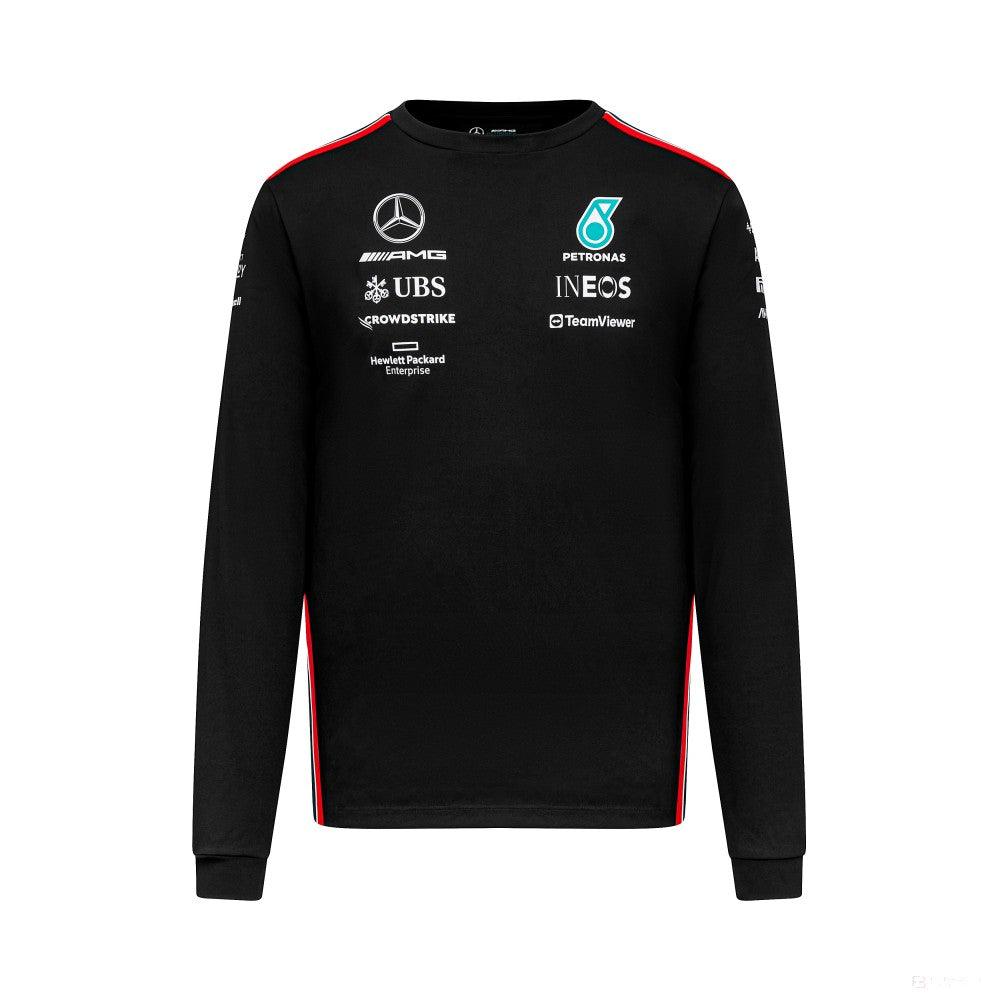 Mercedes long sleeve t-shirt, team, driver, black, 2023