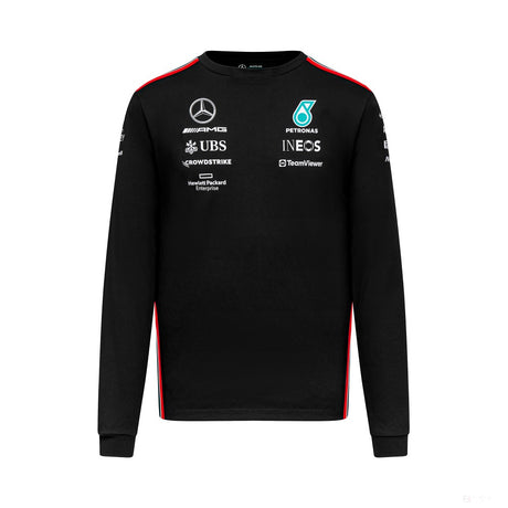 Mercedes long sleeve t-shirt, team, driver, black, 2023 - FansBRANDS®