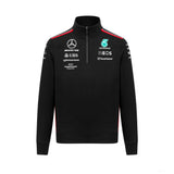 Mercedes sweatshirt, team, 1/4 Zip, black, 2023
