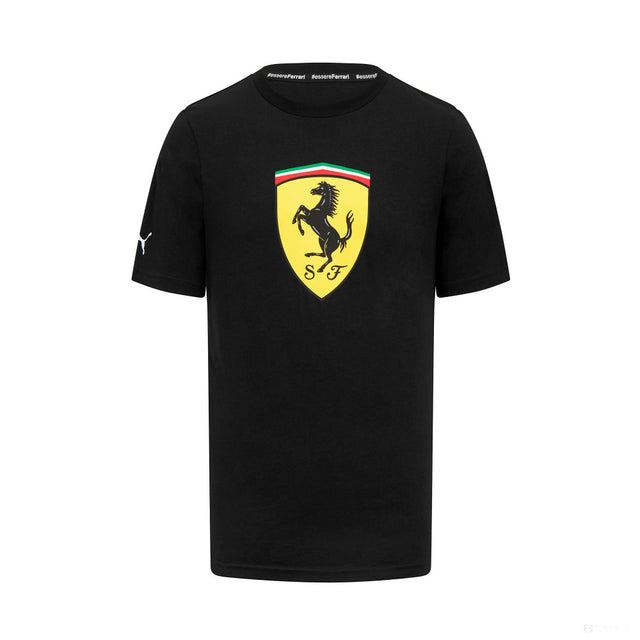 Ferrari t-shirt, Puma, large shield, black - FansBRANDS®