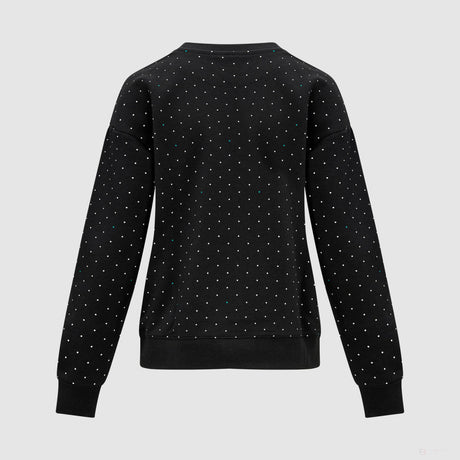 Mercedes sweatshirt, polka dot, women, black
