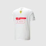 Ferrari t-shirt, polo, Leclerc SE, white, 2023 - FansBRANDS®