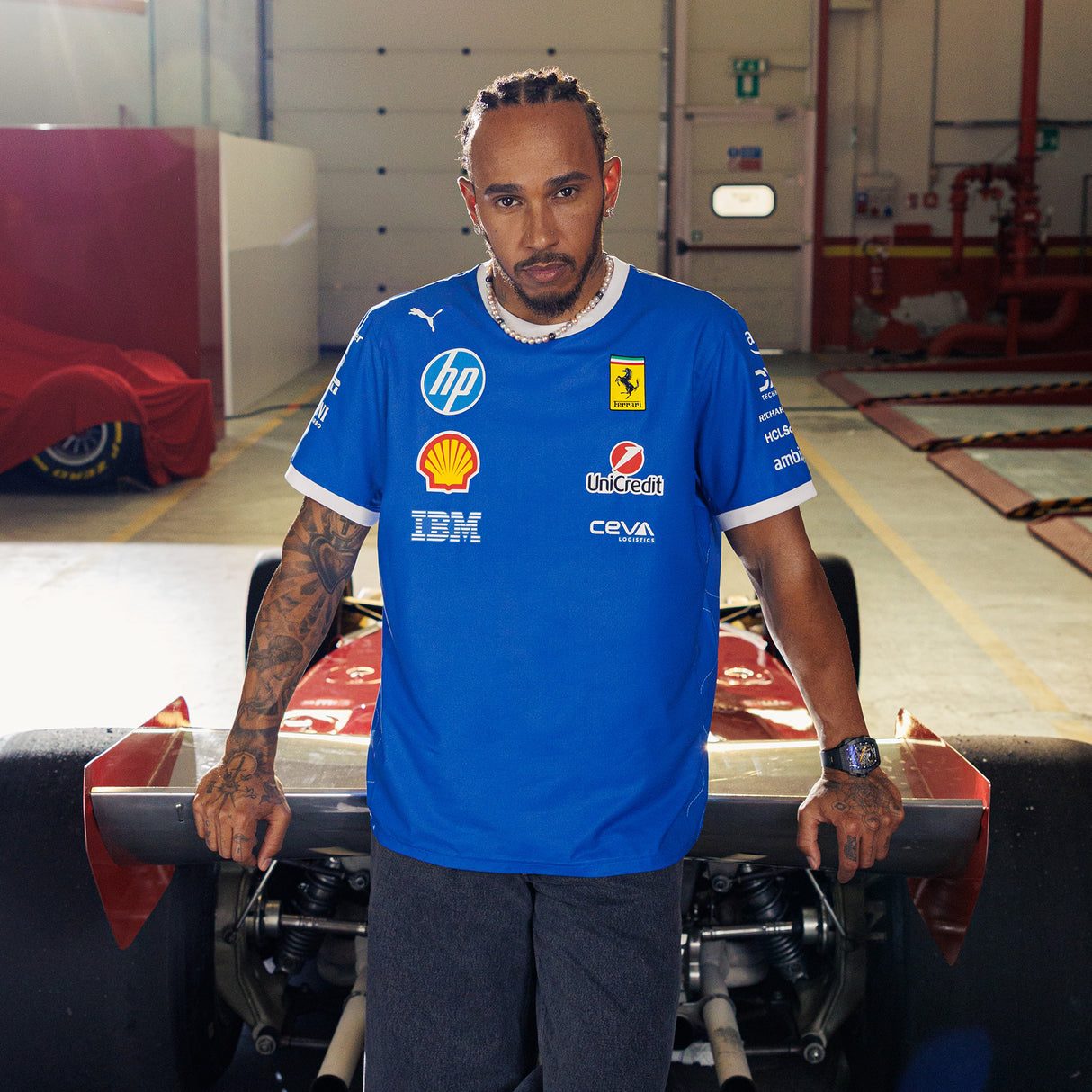 Maglietta Ferrari, team, edizione speciale Puma Monza, blu 🔥