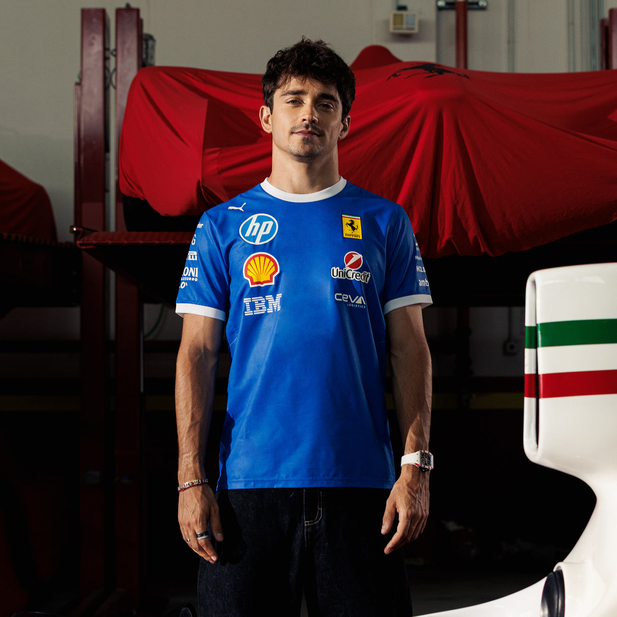 Maglietta Ferrari, team, edizione speciale Puma Monza, blu 🔥