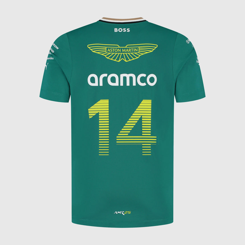 Aston Martin AMF1, Team, Maglietta, Fernando Alonso, Verde 🔥