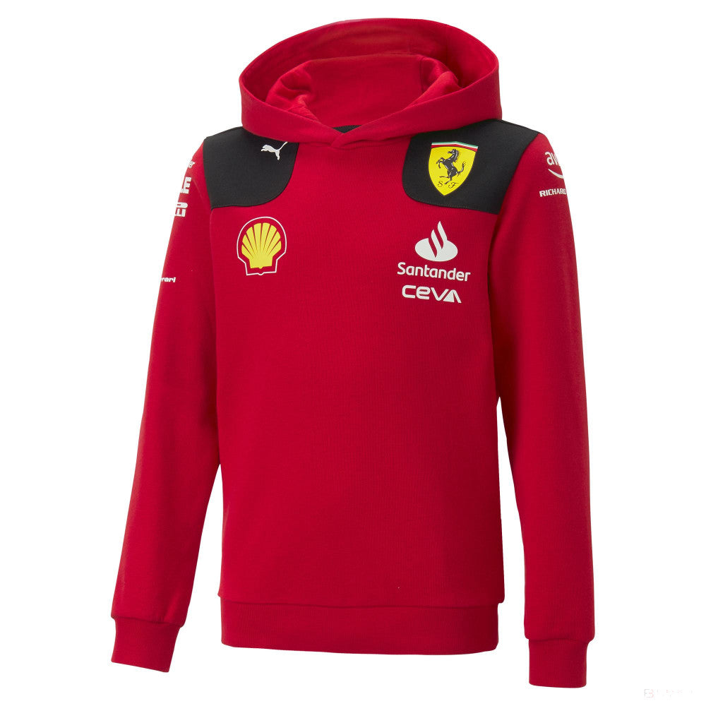 Ferrari hoodie, Puma, team, kids, red, 2023