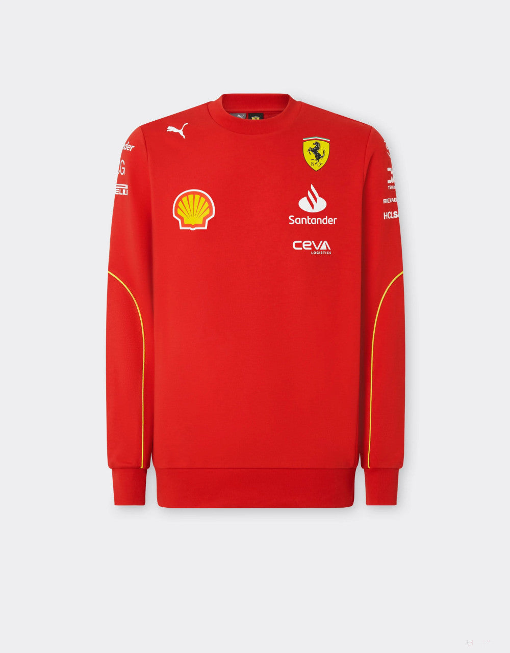 Ferrari felpa, Puma, squadra, collo rotondo, rosso, 2024