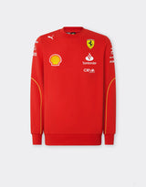Ferrari felpa, Puma, squadra, collo rotondo, rosso, 2024 - FansBRANDS®