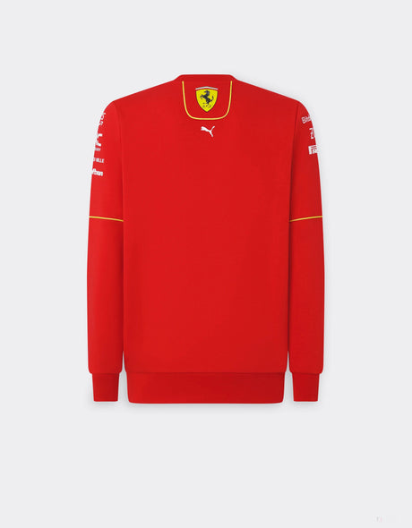 Ferrari felpa, Puma, squadra, collo rotondo, rosso, 2024