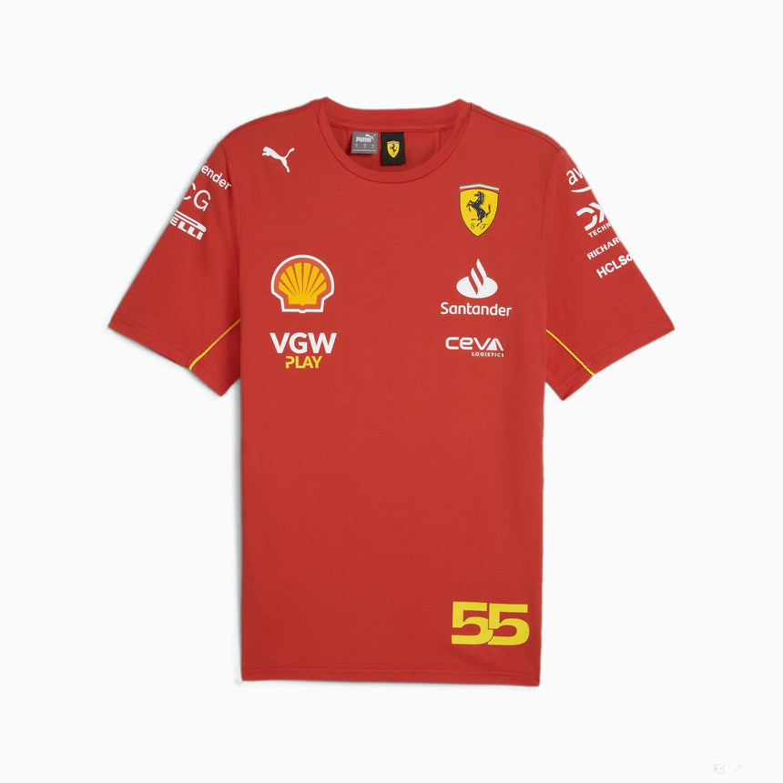 Ferrari maglietta, Puma, Carlos Sainz, rosso - FansBRANDS®