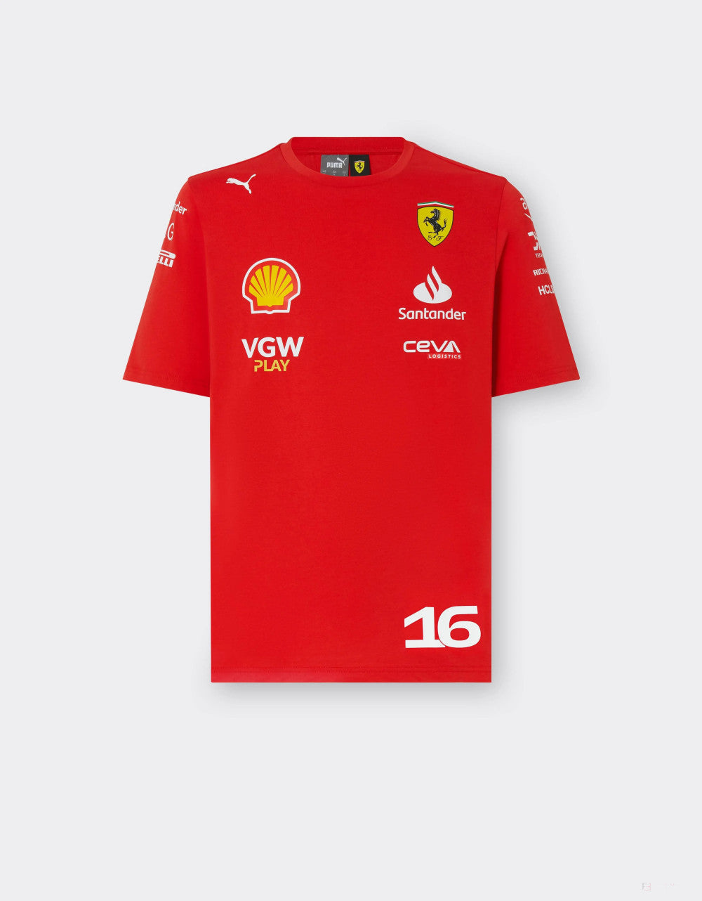 Ferrari maglietta, Puma, Charles Leclerc, rosso