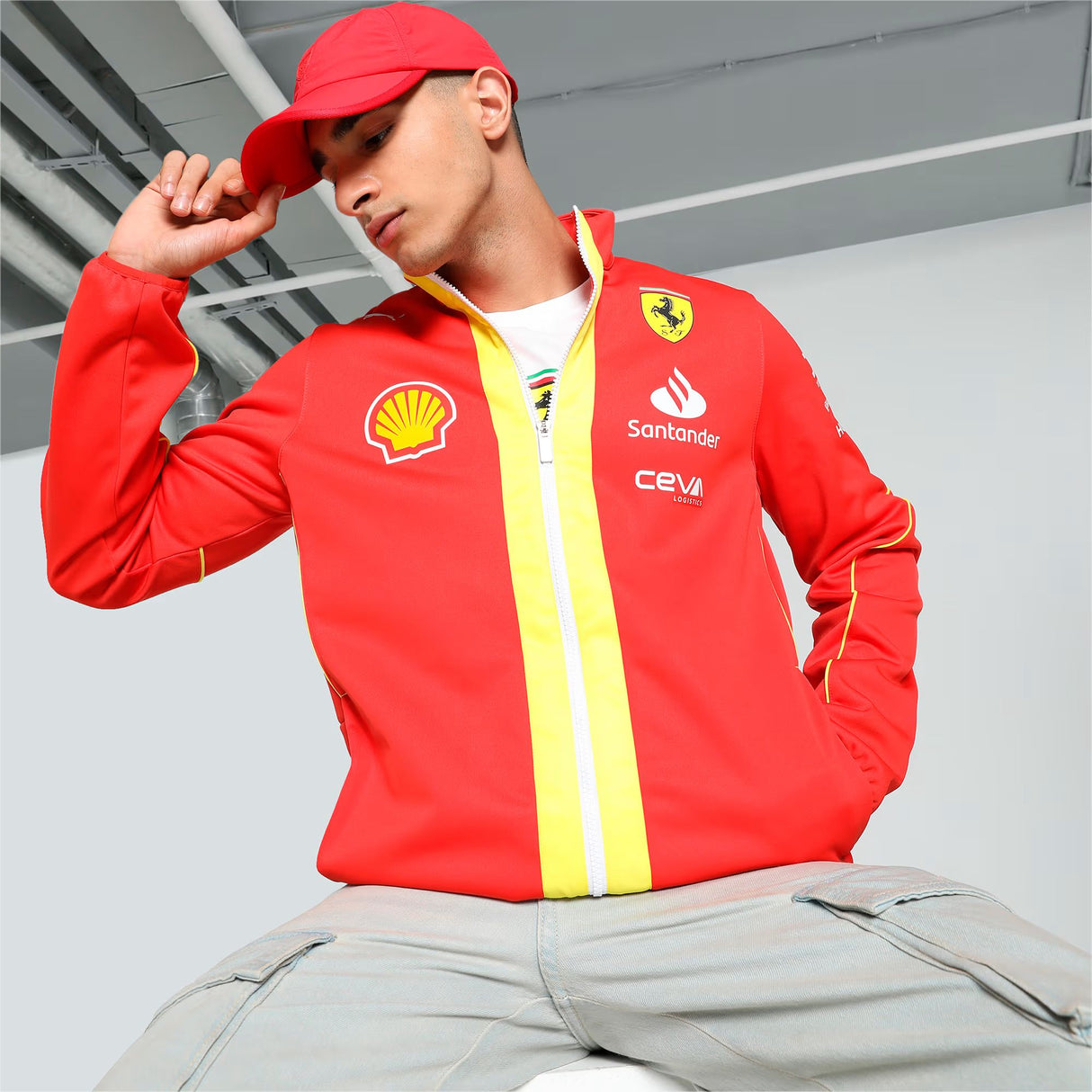 Ferrari giacca, Puma, squadra, softshell, rosso, 2024