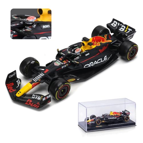 Red Bull Racing RB19 Model Car, Burago, 1:43, Max Verstappen #1, Acrylic Box, 2023