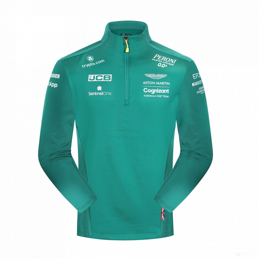 Aston Martin Team Mid Layer Felpa, Verde, 2022