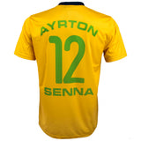 giallo, Ayrton Senna casco Maglietta