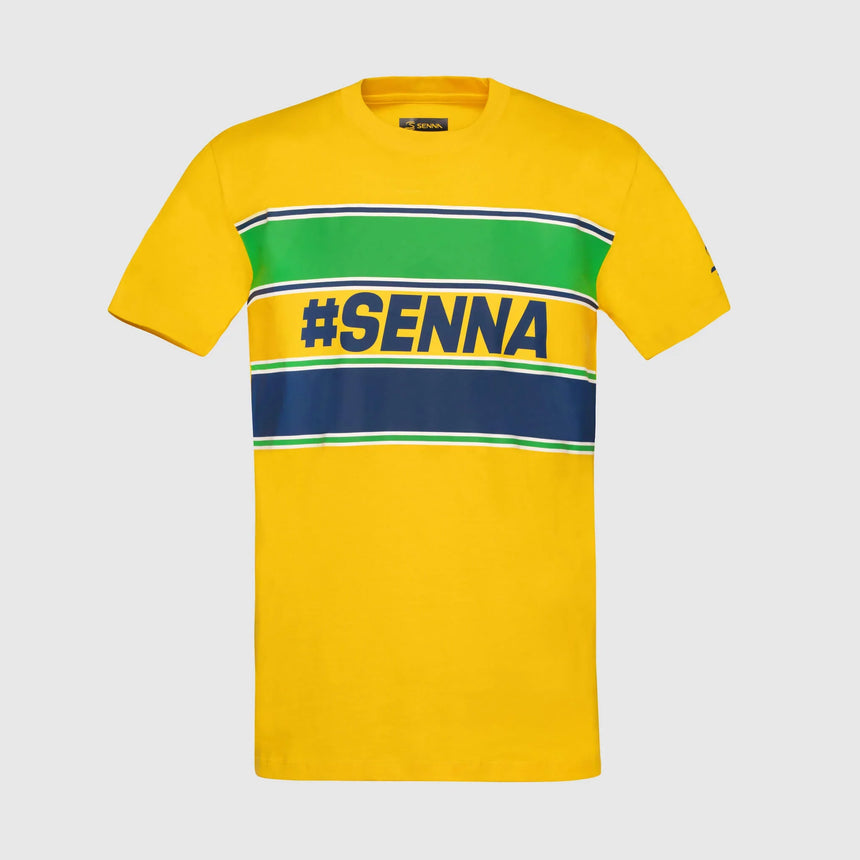 maglietta Ayrton Senna, #SENNA, giallo
