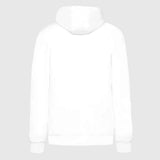 felpa con cappuccio Ayrton Senna, a righe, bianca