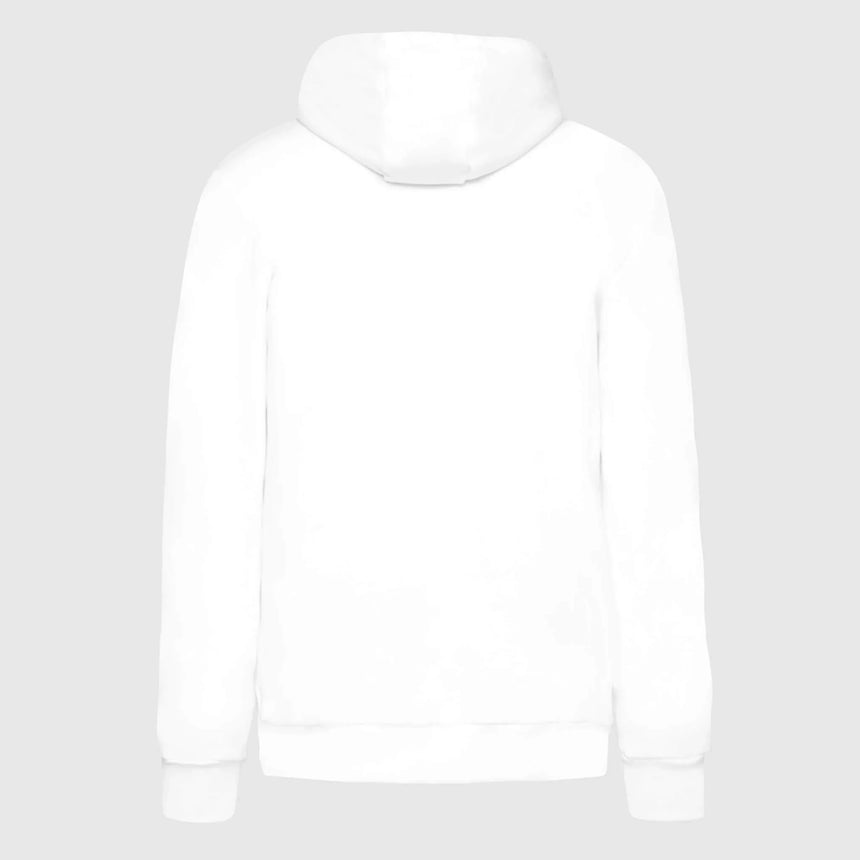 felpa con cappuccio Ayrton Senna, a righe, bianca