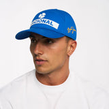 Ayrton Senna cappellino, Nacional, vintage, lavato, blu