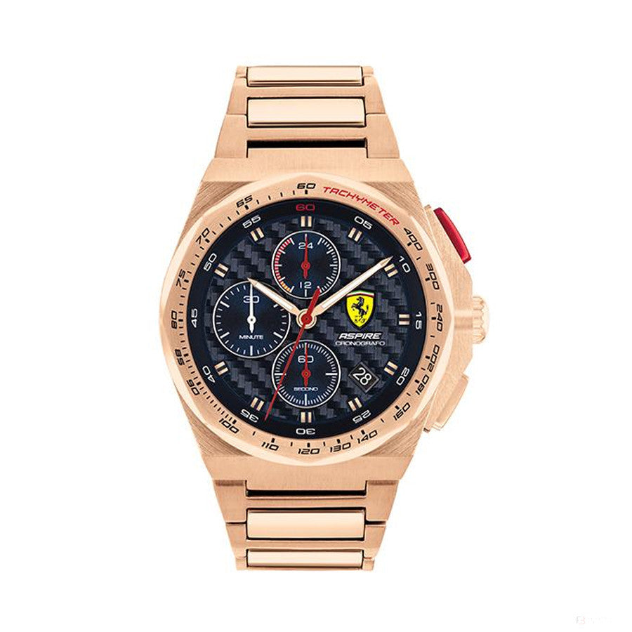 Scuderia Ferrari Watch Aspire, Rose Gold Plated Steel, 44Mm