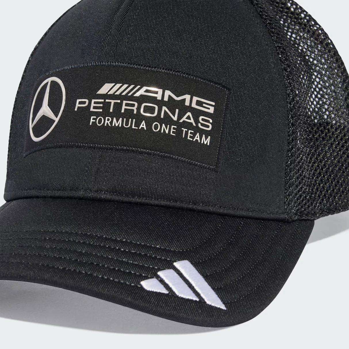Cappellino Mercedes, trucker, logo completo, nero 🔥