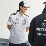 Polo Mercedes, squadra, ingegneri, adidas, bianco, 2026
