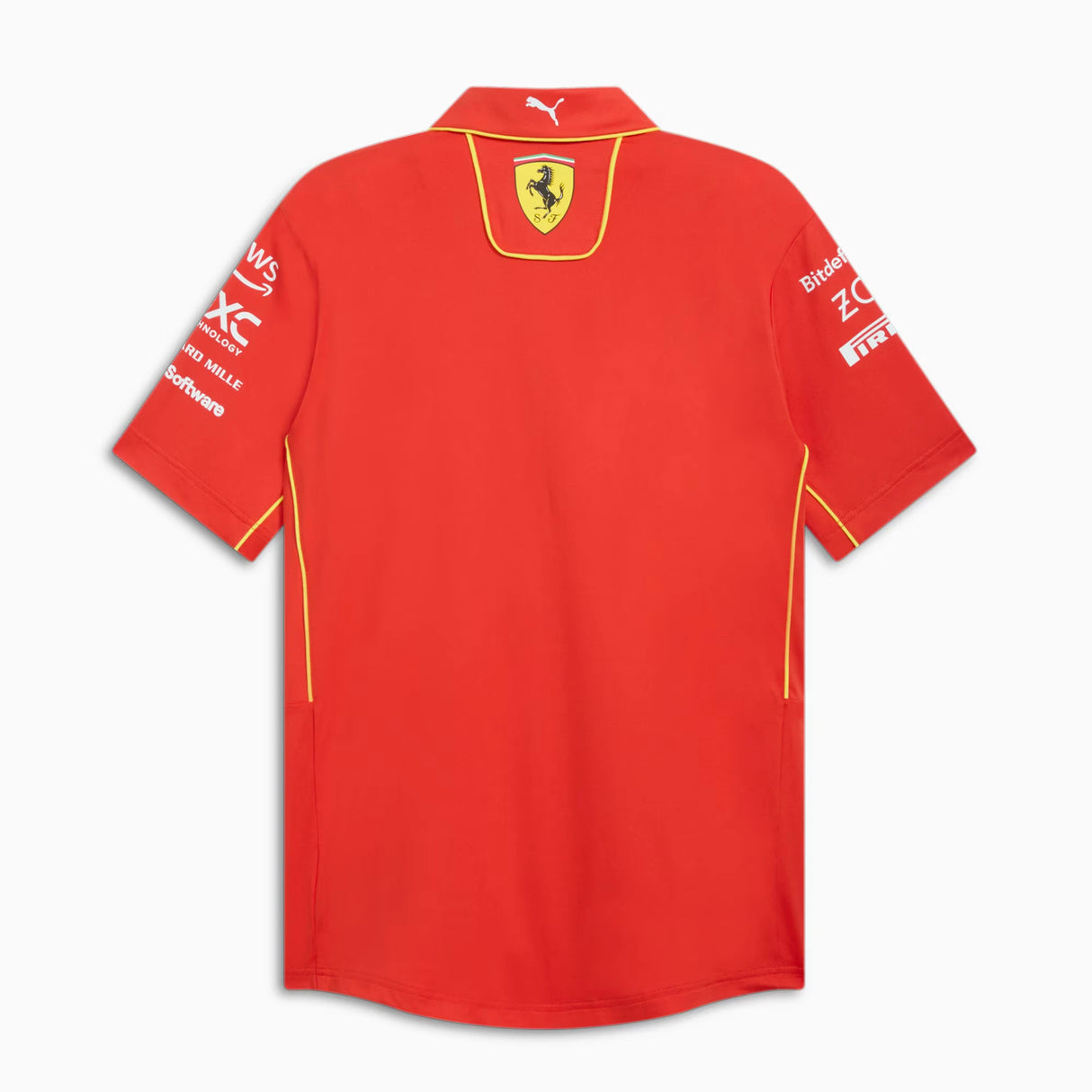 Ferrari t-shirt collo camicia, Puma, squadra, pro, rosso, 2024