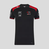 Haas F1 t-shirt, team, femminile, nero