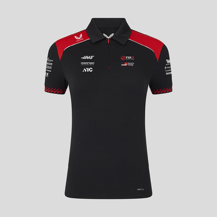 Haas F1 polo, team, da donna, nero