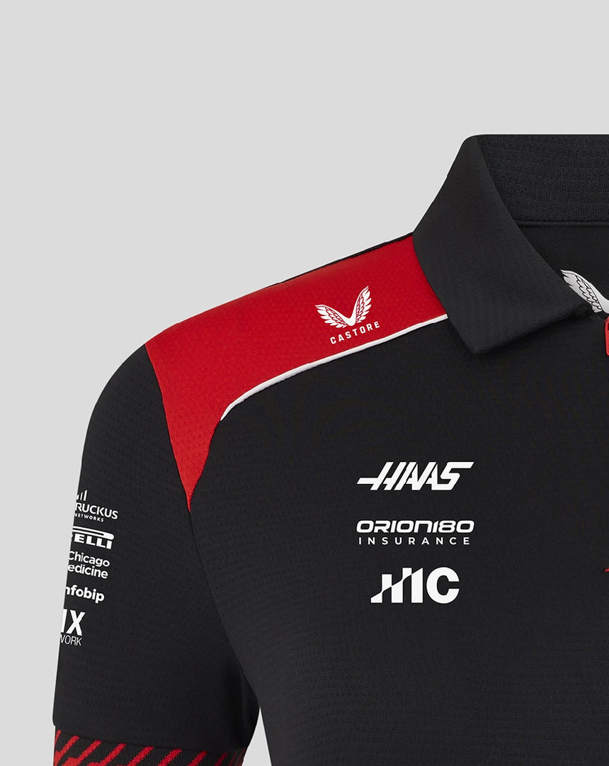 Haas F1 polo, team, da donna, nero