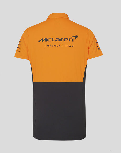 McLaren t-shirt collo camicia, Castore, squadra, donne, arancia, 2024 - FansBRANDS®