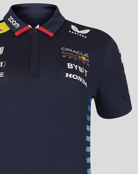 Red Bull t-shirt collo camicia, Castore, squadra, donne, blu, 2024 - FansBRANDS®