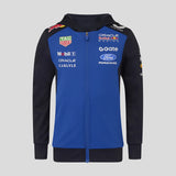 Felpa Red Bull con cappuccio, team, zip integrale, bambini, blu