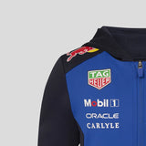 Felpa Red Bull con cappuccio, team, zip integrale, bambini, blu