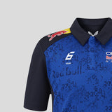 Polo Red Bull, team, Isack Hadjar, bambini, blu, 2026