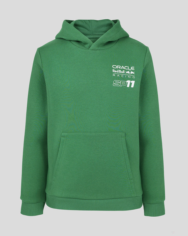 Red Bull Racing sweatshirt, hooded, Sergio Perez, OP3, kids, green - FansBRANDS®