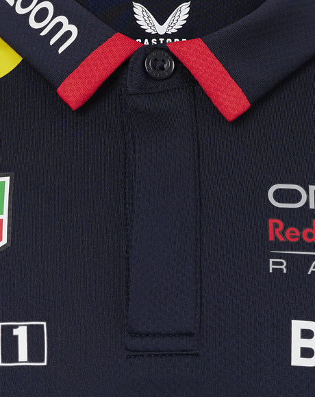 Red Bull t-shirt collo camicia, Castore, squadra, bambini, blu, 2024 - FansBRANDS®