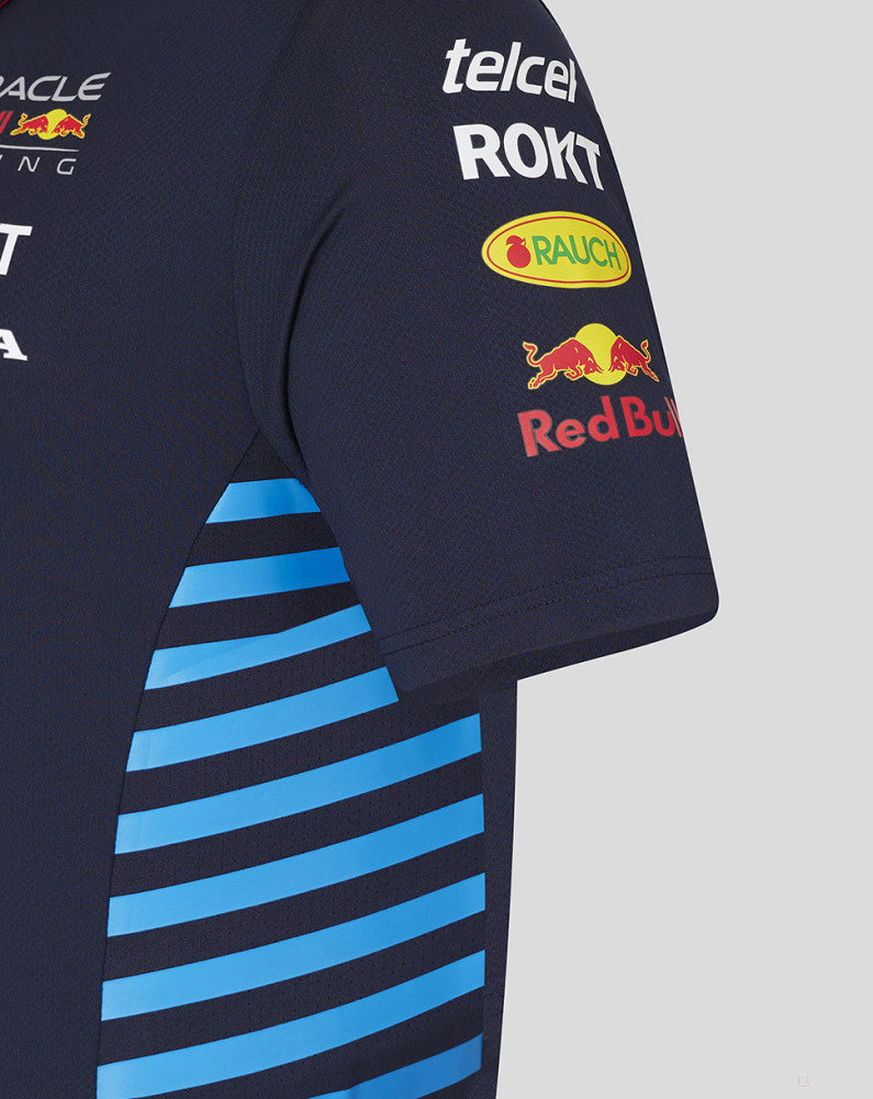 Red Bull t-shirt collo camicia, Castore, squadra, bambini, blu, 2024 - FansBRANDS®