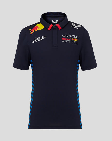 Red Bull t-shirt collo camicia, Castore, Max Verstappen, bambini, blu, 2024 - FansBRANDS®