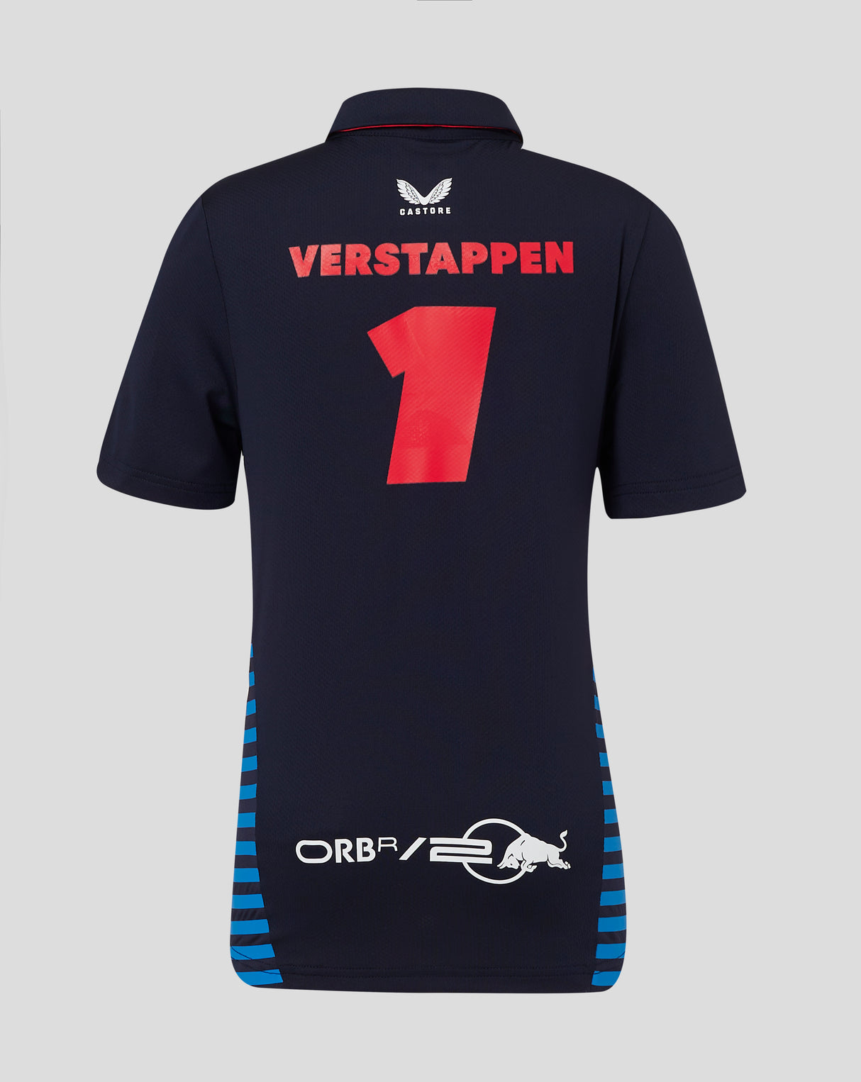 Red Bull t-shirt collo camicia, Castore, Max Verstappen, bambini, blu, 2024 - FansBRANDS®