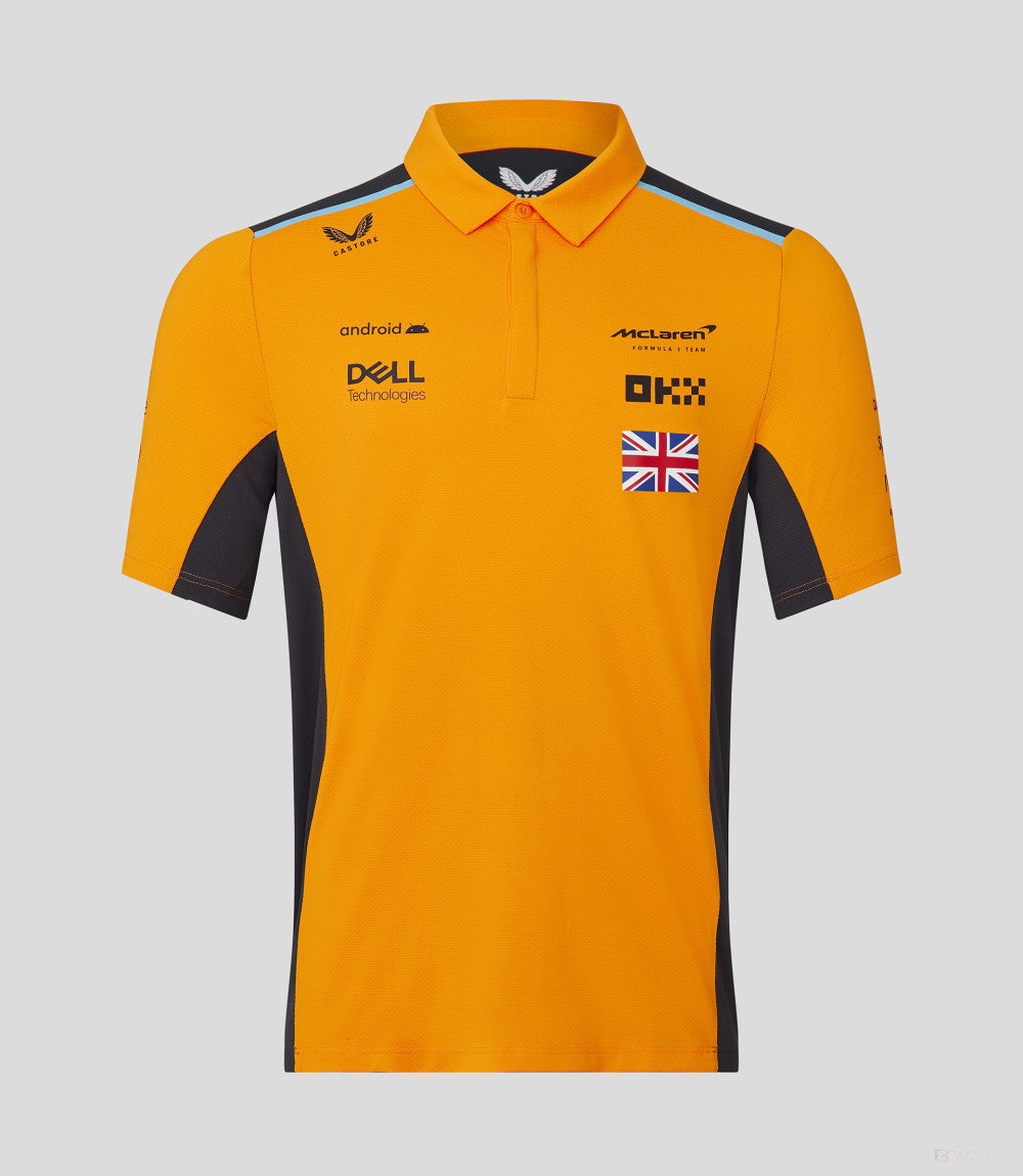 McLaren polo, team, Lando Norris, papaya, 2023