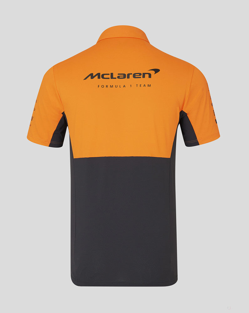 McLaren t-shirt collo camicia, Castore, squadra, arancia, 2024 - FansBRANDS®