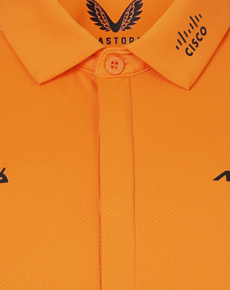 McLaren t-shirt collo camicia, Castore, squadra, arancia, 2024 - FansBRANDS®