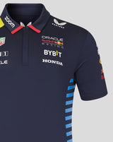 Red Bull t-shirt collo camicia, Castore, squadra, blu, 2024 - FansBRANDS®