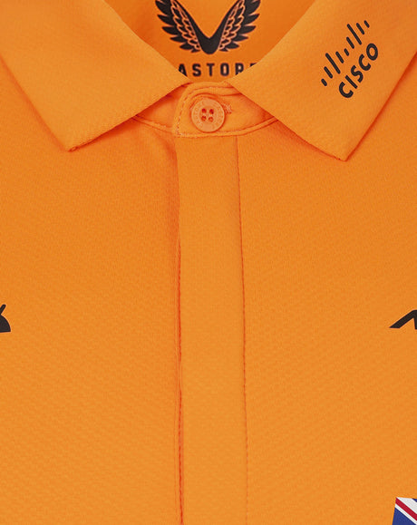 McLaren t-shirt collo camicia, Castore, Lando Norris, arancia - FansBRANDS®