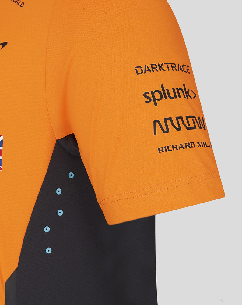 McLaren t-shirt collo camicia, Castore, Lando Norris, arancia - FansBRANDS®